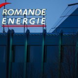 Romande Energie, ici à son siège à Morges, a lancé la transformation de son poste électrique de Puidoux (archives). KEYSTONE/JEAN-CHRISTOPHE BOTT